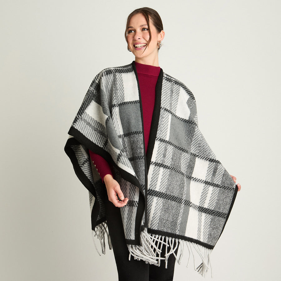 PONCHO TEJIDO 100 % LANA