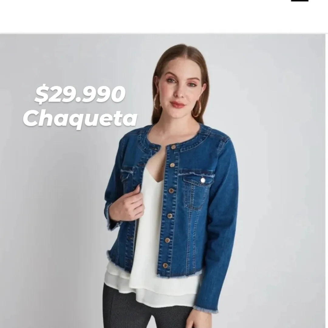 CHAQUETA MEZCLILA CUELLO MAO